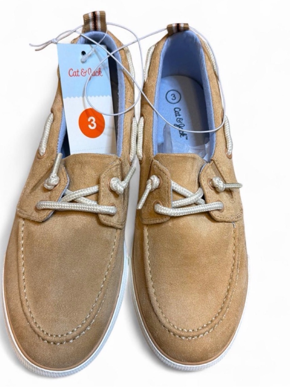 Cat & Jack Tan Suede Boys' Boat Shoes